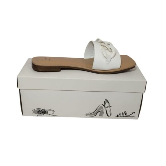 A New Day Women's White Braided Strap Sandals, Size 6, NWB - Picture 4 of 8